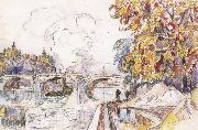 Paul Signac poni royal with the gare d orsay Sweden oil painting artist